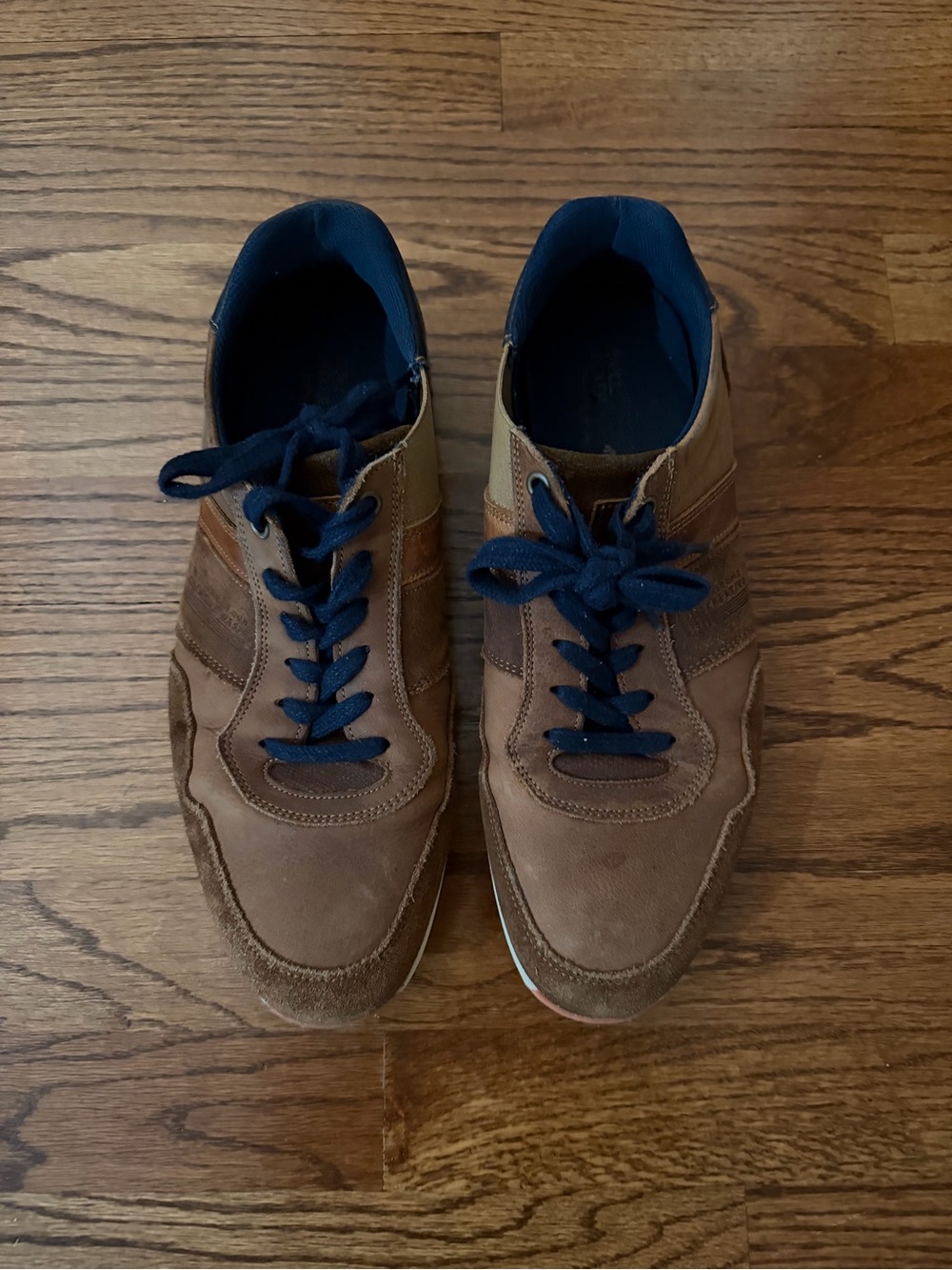 Bullboxer Brown Suede Casual Sneakers with Navy Accents 9